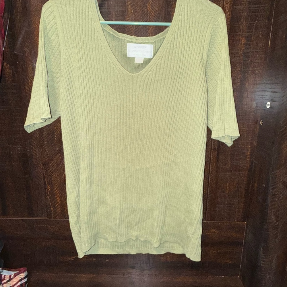 Avenue Olive Knit Sweater